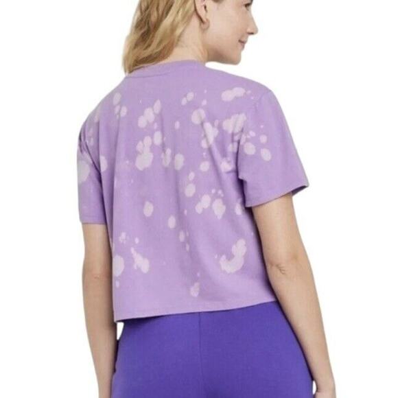 LA Lakers Womens Size XL And XXL Purple '17X CHAMPIONS' Bleached Cropped Tee NWT - Picture 2 of 11